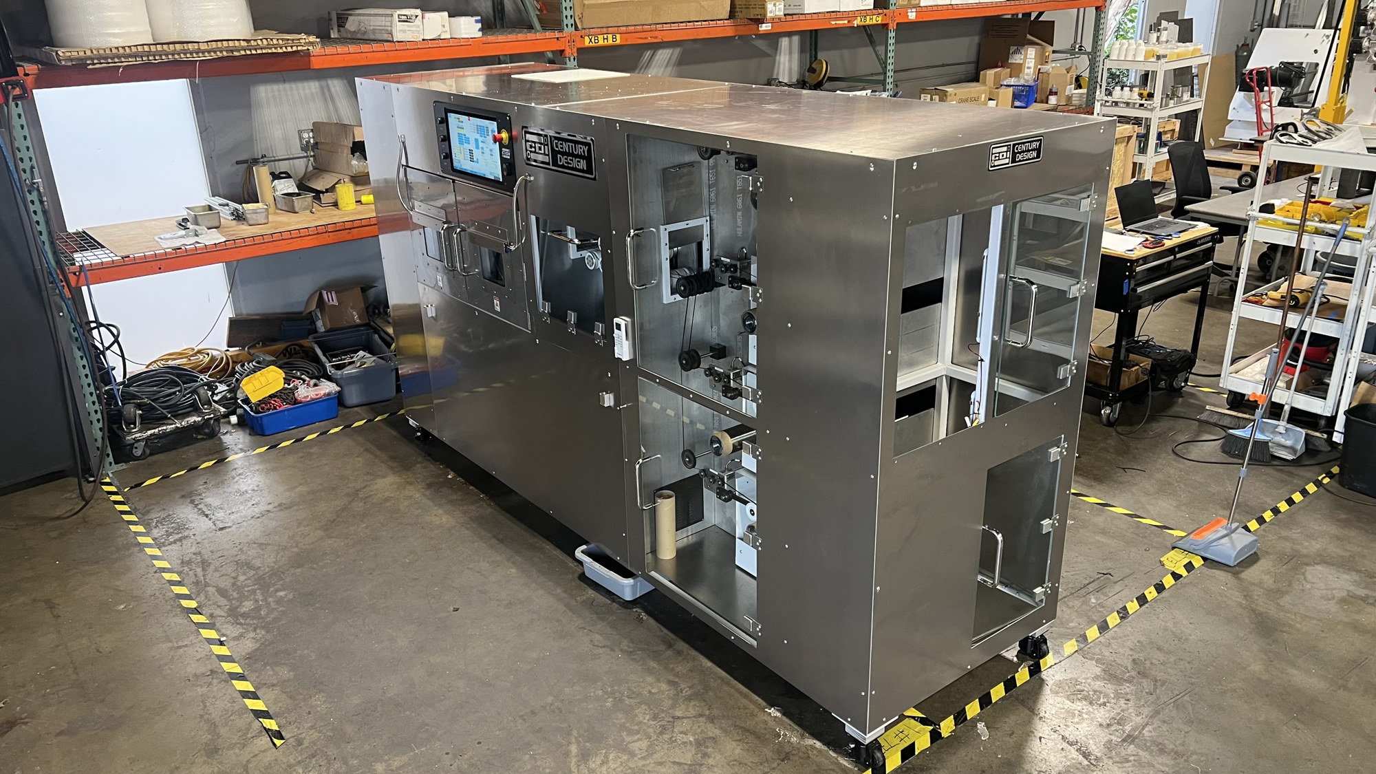 CD6019 shop-floor angle view of the full stainless enclosure